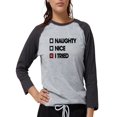 thumbnail image 1 of CafePress - Funny Christmas I Tried - Womens Baseball Tee, 1 of 1