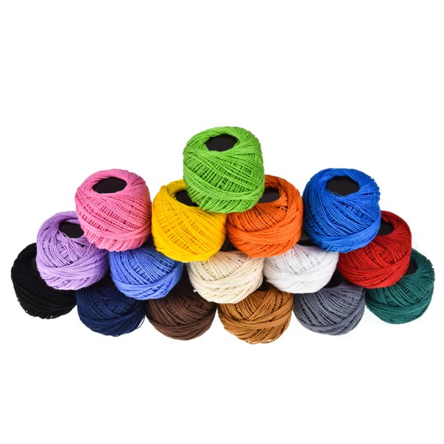 16 Colors Crochet Cotton Yarn Balls Cross Balls Cross Stitch Needlepoint Hand Embroidery Knitting Threads