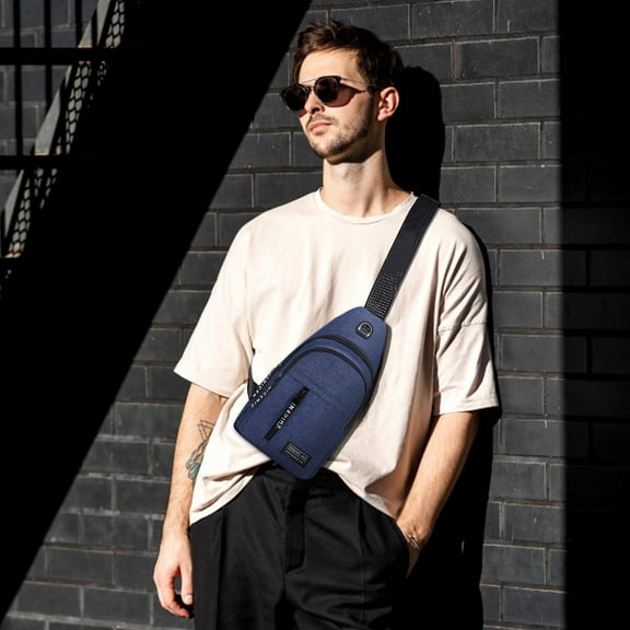 Marryso Shoulder Crossbody Bag for Men Men's Fashion And Convenient Leisure Chest Bag Oxford Cloth Sports Short-distance Travel Chest Bag