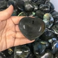thumbnail image 4 of Crystal Labradorite Palm Stone Healing Quartz Gemstone Worry Stone Heart Shape, 4 of 8