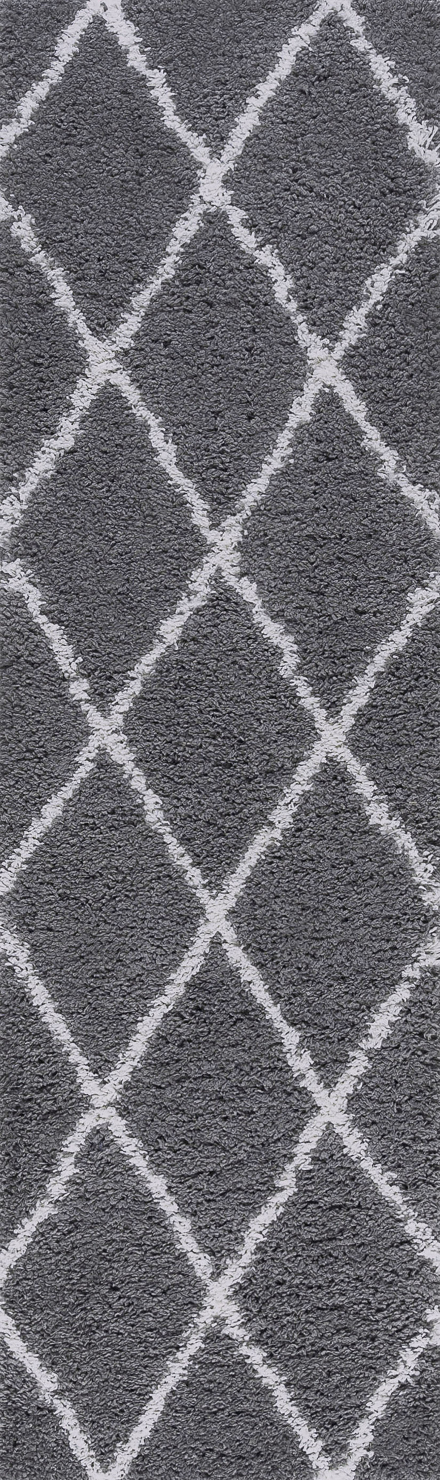 2x8 Modern Gray Runner Rugs for Hallway | Indoor Entry, Entryway, Walkway or Kitchen Rug 2'3'' x 7'3''