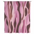 thumbnail image 2 of Pink Brown Ombre Sheer Curtains 54 Inches Long, Geometric Modern Abstract Art Light Filering Curtains, Breathable Simi Curtain Privacy Drapes for Kitchen Bathroom Lightweight Small Window Treatment, 2 of 9