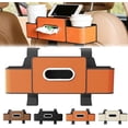thumbnail image 1 of Car Organizers and Storage Box, Car Organizers and Storage Box Behind Set, 4 in 1 Multifunctional Cars Organizer and Storage Back Seat for Hold Phone, Drinks, Handbag, Universal Fit, 1 of 6