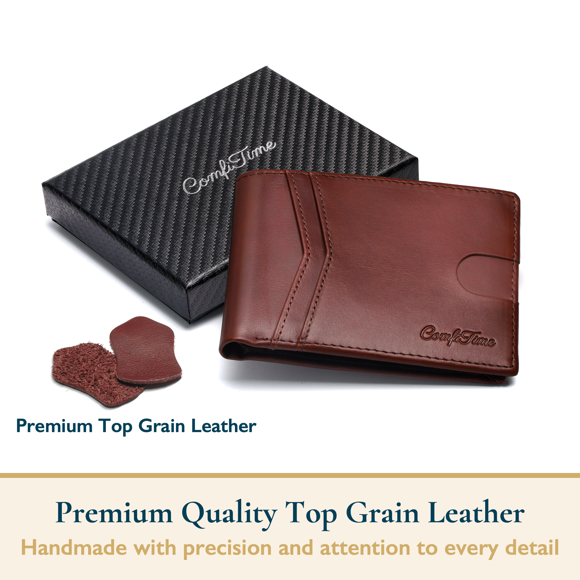ComfiTime Top Grain Leather Bifold Wallet photo 2