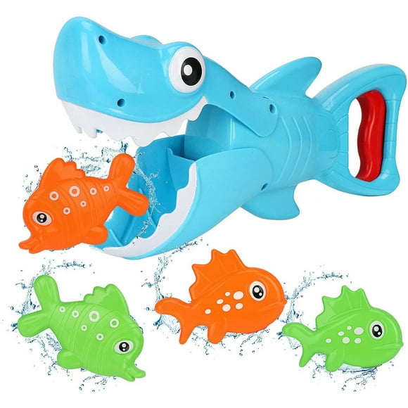 Tatum88 Bath toys, educational toys, baby shark shower toys, small fish fishing toys, adapted for babies over a year