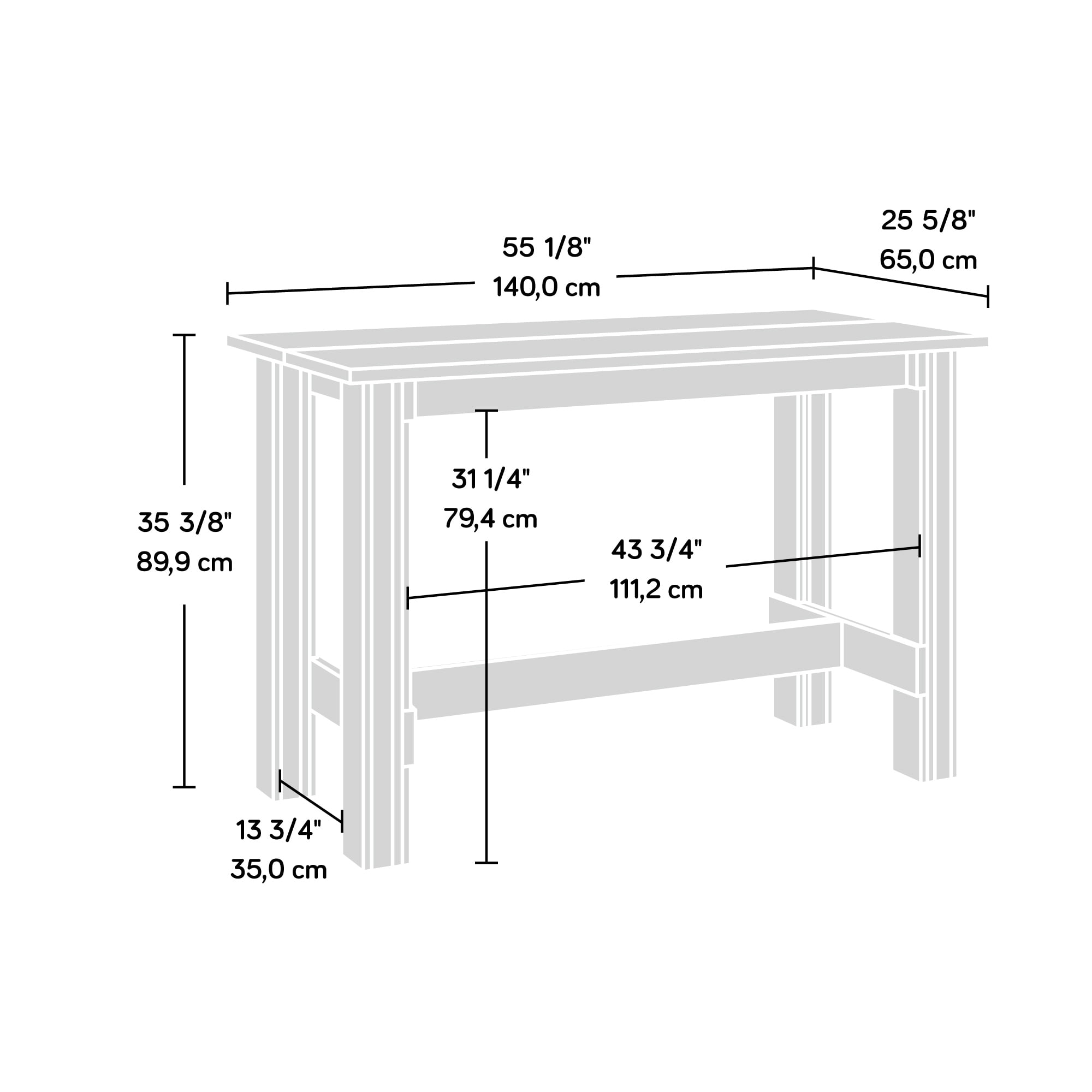 Sauder Boone Mountain Counter Height Dining Table, Vintage Oak Finish