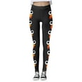 thumbnail image 4 of Fiaer Thanksgiving Womens Leggings Plus Size Funny Graphic Trendy Yoga Pants High Waisted Comfy Holiday Workout Trousers Black L, 4 of 5