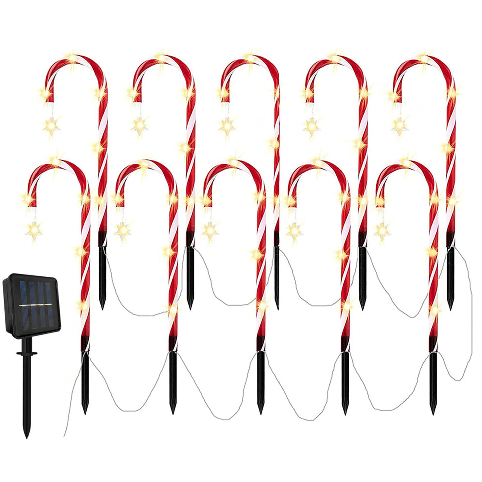 Candy Cane Christmas Lights Outdoor Pathway Markers Lights