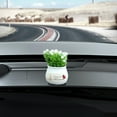 thumbnail image 6 of hengsof Car Air Vent Clip Decor, Crochet Plant Car Interior Cute Mini Handmade Crochet Potted Plants Clip for Car Decoration Accessories or Home Decor Gift Vertical Clip, 6 of 6