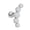 Opal, variant on Crystal Gem Opal Cartilage Helix Tragus Ear Piercing Stud Earrings Body Jewelry-white