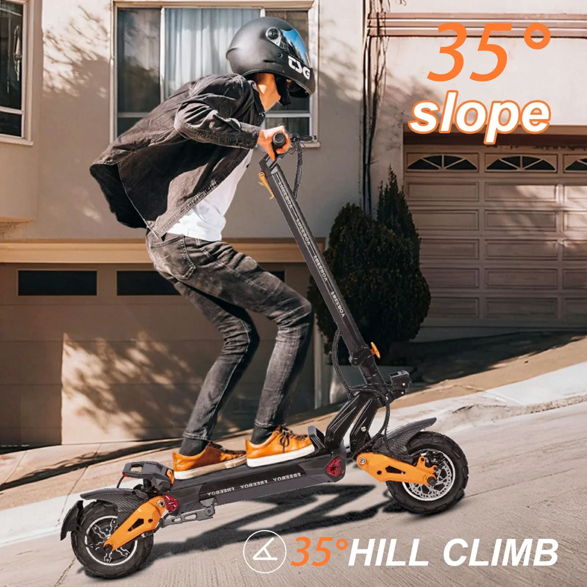 FREEBOY H9 Electric Scooter Adult,6000W Dual Motor,Maximum 50 MPH,60V 30Ah 50 Miles,11 inch All Terrain Tires,Foldable Commuting Electric Scooter,high-Speed Off-Road,UL2272