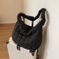 thumbnail image 2 of Mujer Puffer Sling Bag Casual Puffy Tote Bag Solid Messenger Bag Bolsa de viaje de trabajo, 2 of 9