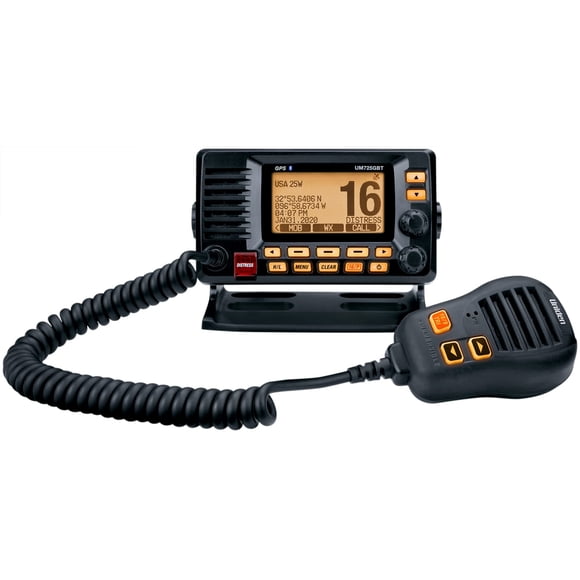 Radio VHF marina Uniden UM725GBTBK 1 W/25 W con GPS y Bluetooth