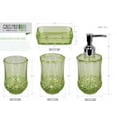 thumbnail image 4 of Watson Bathroom Accessories 4-Piece Coastal Diamond Cut Art Deco Acrylic Bathroom Linen & Accessory Set with Soap Dish, 4 of 5