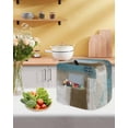 thumbnail image 5 of Teal Blue Stand Mixer Dust Cover with Storage Pocket & Handles,Brown White Minimalist Retro Smear Ombre Art Fits All Tilt Head & Bowl Lift Kitchen Appliance Cover Organizer Bag Accessories,6-8 Quart, 5 of 6