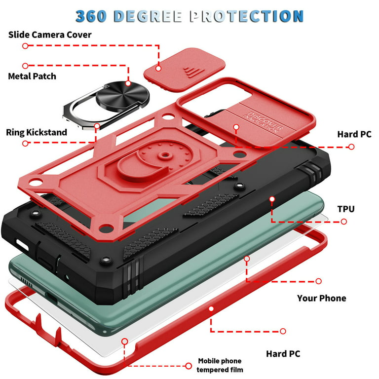 Dteck Samsung Galaxy S20 FE Case with Glass Screen Protector