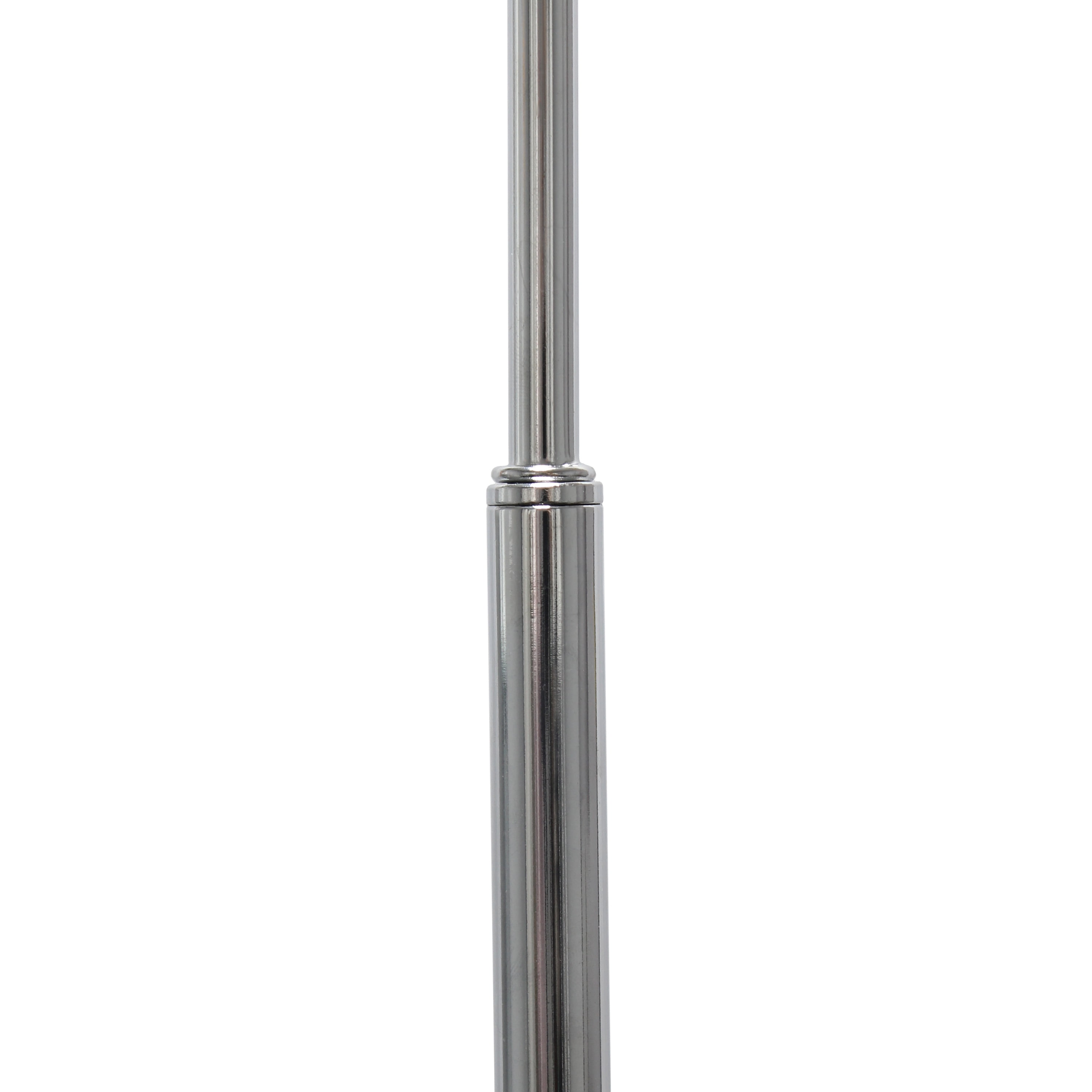 Creekwood Home 66" Modern Arched Brushed Nickel Floor Lamp, Gray Shade