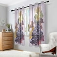 thumbnail image 2 of Yayeee Window Curtains Set of 2 for Living Room Light Filtering 63"x52", Grape Red Wine, 2 of 7