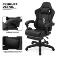 thumbnail image 5 of MoNiBloom Swivel Gaming Chair, Reclining Computer Chair with Footrest and Lumbar Support, Adjustable Office Chair with Headrest, Black (Standard Seat), 5 of 12