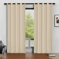 thumbnail image 1 of Cortinas Blackout Beige, Juego de 2 Paneles de 52 x 96 Pulgadas, Cortinas Térmicas Aislantes Que Oscurecen la Habitación para Recámara y Sala de Estar, Protección de Privacidad y Reducción de Ruido, 1 of 7