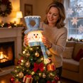 thumbnail image 2 of DVKOVI Christmas Tree Topper Snowman Lights for Xmas Trees Holiday Decor Winter Light up Plush Decoration Ornament, 2 of 5