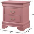 thumbnail image 3 of Glory Furniture  Phillipe 2 Drawer Nightstand in Pink, 3 of 8