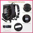 thumbnail image 5 of Lekesky - Large Cat & Dog Backpack Carrier (Up to 25Lbs) - Expandable, Airline Approved, Safety Leash, 3 Sizes | Black, 5 of 6
