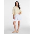 thumbnail image 3 of Time and Tru Women's Double Cloth Cargo Shorts, Sizes XS-XXXL, 3 of 6