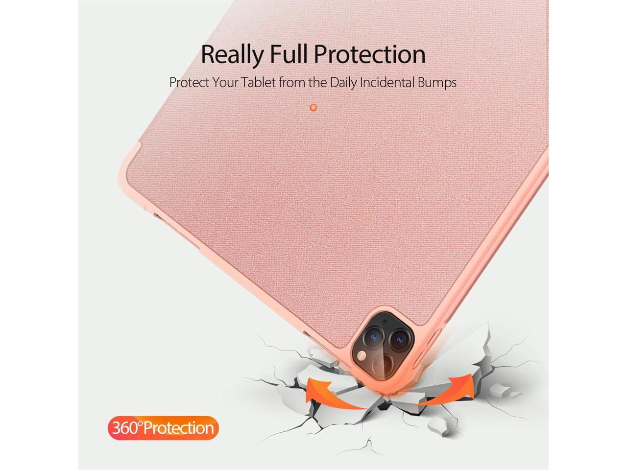 Slim Smart Case for iPad Pro 12.9 2022 2021 2020 6th 5th 4th Generation Support Apple Pencil Charging Soft TPU Protective Stand Cover