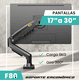 thumbnail image 5 of Soporte NB NORTH BAYOU - Ergonomico Para Monitor Modelo F80 - NEGRO- 17" Hasta 30" Pulgadas, 5 of 11