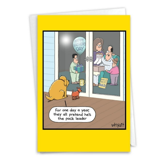 1 Funny Father's Day Card with Envelope - Pack Leader C3174FDG