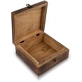 thumbnail image 4 of Great Birthday Gifts Handmade Decorative Wooden Jewelry Box With Tree Of Life Carving & Lock & Key Jewelry Organizer Keepsake Box Treasure Chest Trinket Holder Watch Box Storage Lock Box 6 x 6 Inches, 4 of 6