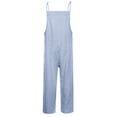 thumbnail image 5 of Keeccty Women Striped Printed Bib Pants Thin Summer Wide Leg One-piece Jumpsuit with Pockets, 5 of 5