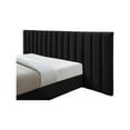 thumbnail image 6 of Meridian Furniture Pablo Black Velvet Queen Bed with Chrome Metal Legs, 6 of 10