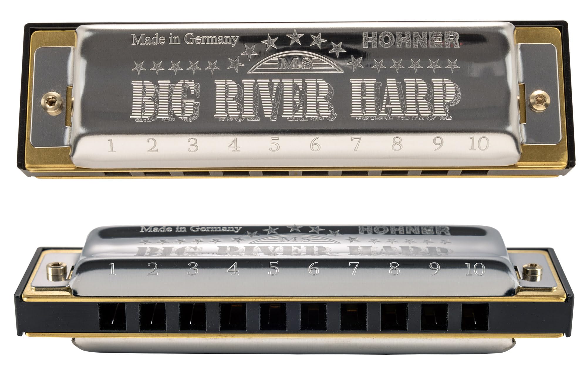 Hohner Big River Harmonica - Key of C w/ Instructional Manual