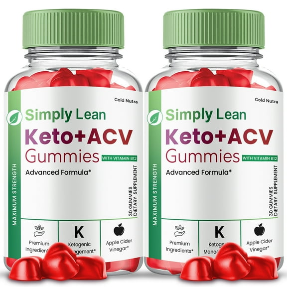 (2 Pack) Simply Lean Keto ACV Gummies, Simply Lean Keto   ACV Gummies, Official Supplement for Men and Women