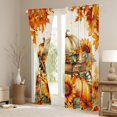 thumbnail image 3 of Manfei Happy Autumn Blackout Curtains Set of 2 (52x84 Each) for Kids, Rustic Sunflower Maple Leaf Window Curtains, Fall Pumpkin Print Curtains and Drapes, Curtains and Drapes Room Decor, 3 of 6