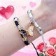 thumbnail image 4 of Pulseras magnéticas para parejas | Cuerda tejida ajustable con dije de esmalte | Símbolo de la amistad y el amor | Juego de 2 piezas multicolor, 4 of 5