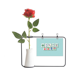 thumbnail image 1 of Mahjong va directo al paquete digital Botella de decoración de jarrones colgantes de flores rosas artificiales, 1 of 3