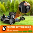thumbnail image 6 of SENIX Lawn Mower 21in Cuttting Blade 22in Cutting Deck, 125 cc 4-Cycle Briggs & Stratton Engine Push Mower, Mulch & Side Discharge, 6 Position Height Adjustment, LSPG-M3, 6 of 16