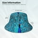 thumbnail image 3 of Fotbe Beautiful Blue Peacock Sombrero Tipo Pescador con Estampado – Sombrero de Sol de Algodón de Moda para Playa, Golf, Pesca, 3 of 6