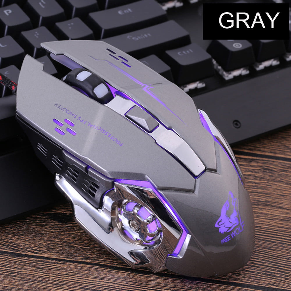 ErgonomicPro Wired LED Light 4000DPI Optical Usb Gamer Gaming Mouse Metals P ZBW 