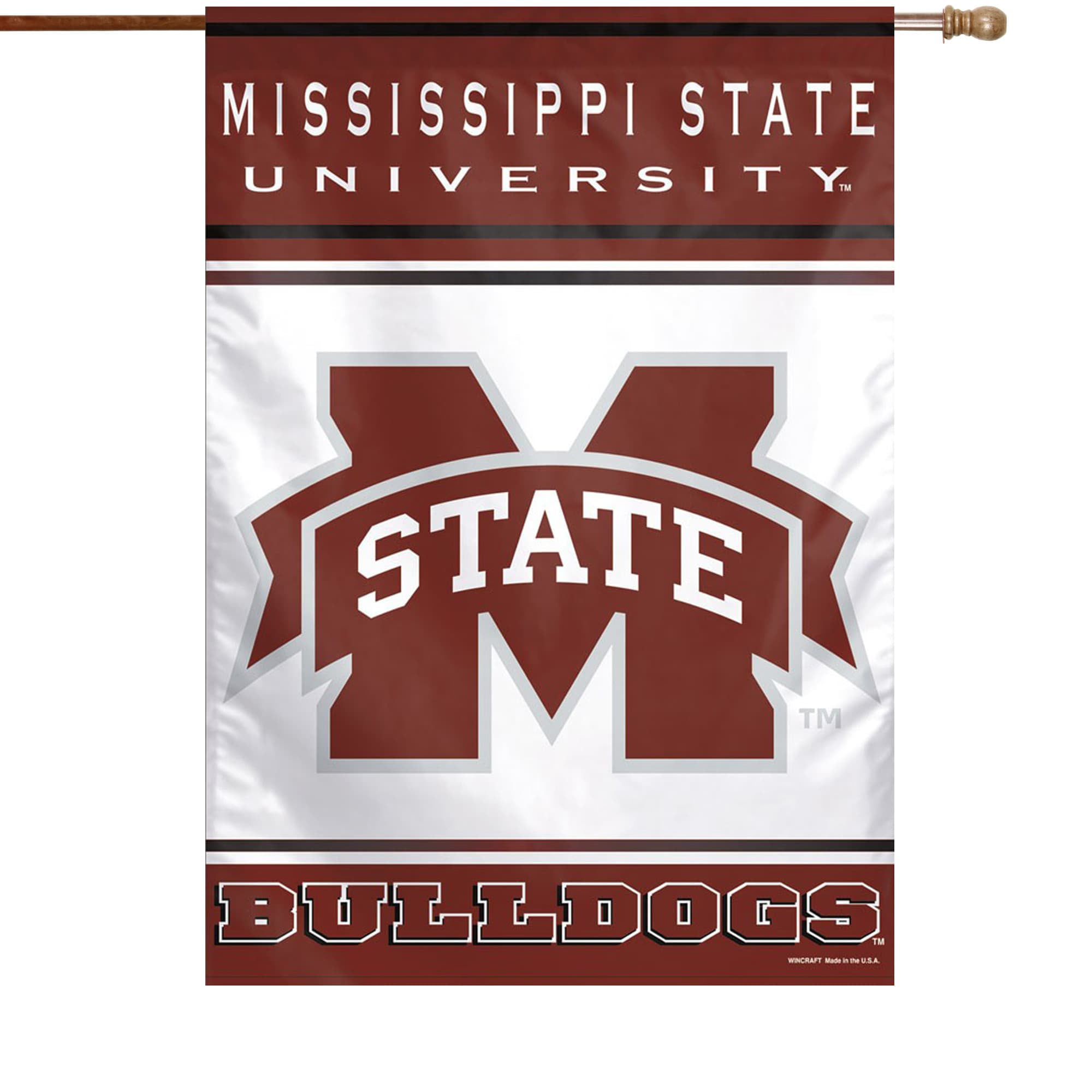 NCAA Mississippi State Bulldogs 12.5 x 18 Inch 2-Sided Garden Flag Logo 