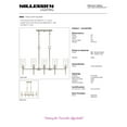 thumbnail image 2 of Millennium Lighting  Chastine 5 Light Chandelier with Clear Rippled Glass Shades Modern Gold Matte Gold, 2 of 5