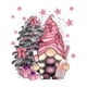 thumbnail image 2 of Women'S Casual Round Neck Short Sleeve T-Shirt, Pink Gnome with Stars Graphic, Fashionable Knit Polyester Tee, Comfortable Summer Top, All-Season Leisure Sportswear, 2 of 6