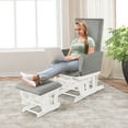 thumbnail image 4 of Barara King Recliner Chair, Reclining Chair,Lounge Chair,Baby Nursery Relax Rocker Rocking Chair Glider and Ottoman Cushion Set-Gray, 4 of 10