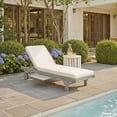 thumbnail image 2 of SAFAVIEH Newport Outdoor Patio Chaise Lounge Chair, Gray/Beige, 2 of 10
