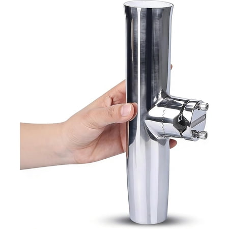 Tournament Style Boat Fishing Rod Holders Stainless Steel Rail Mount Fishing Rod Holder Clamp 1 to 1 1/4 Rail for Marine Boat Yacht