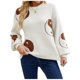 thumbnail image 1 of Suéteres Para Mujer Otoño Invierno Suéter de Punto Parte Superior Suelta Estampado Manga Larga Cuello Redondo Odeerbi ODB176284, 1 of 8