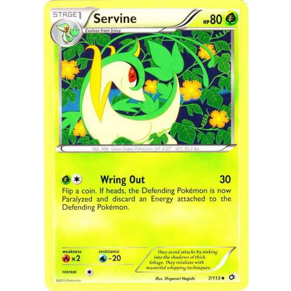 Pokemon Legendary Treasures Uncommon Servine #7